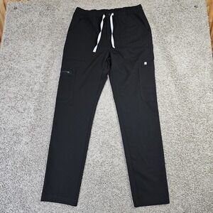 FIGS Cairo Cargo Scrub Pants Men's Medium Zip Fly Black Technical Collection
